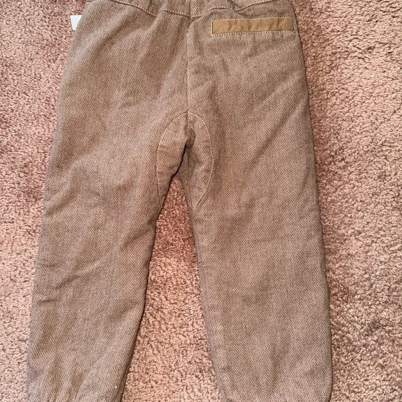 Kids Cozy Brown and Tan Joggers - Picture 4 of 4